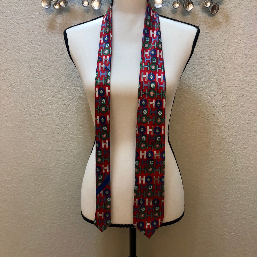 Ho Ho Ho Fun Christmas Party Necktie Hallmark Holiday Traditions‎ Polyester Tie - Picture 6 of 10